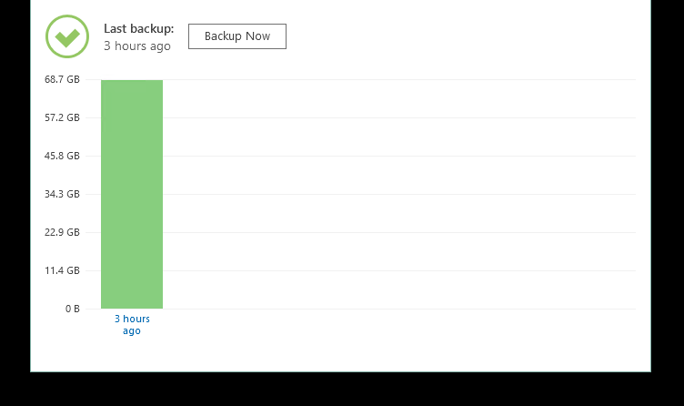 Veeam Agent showing a successful first full backup