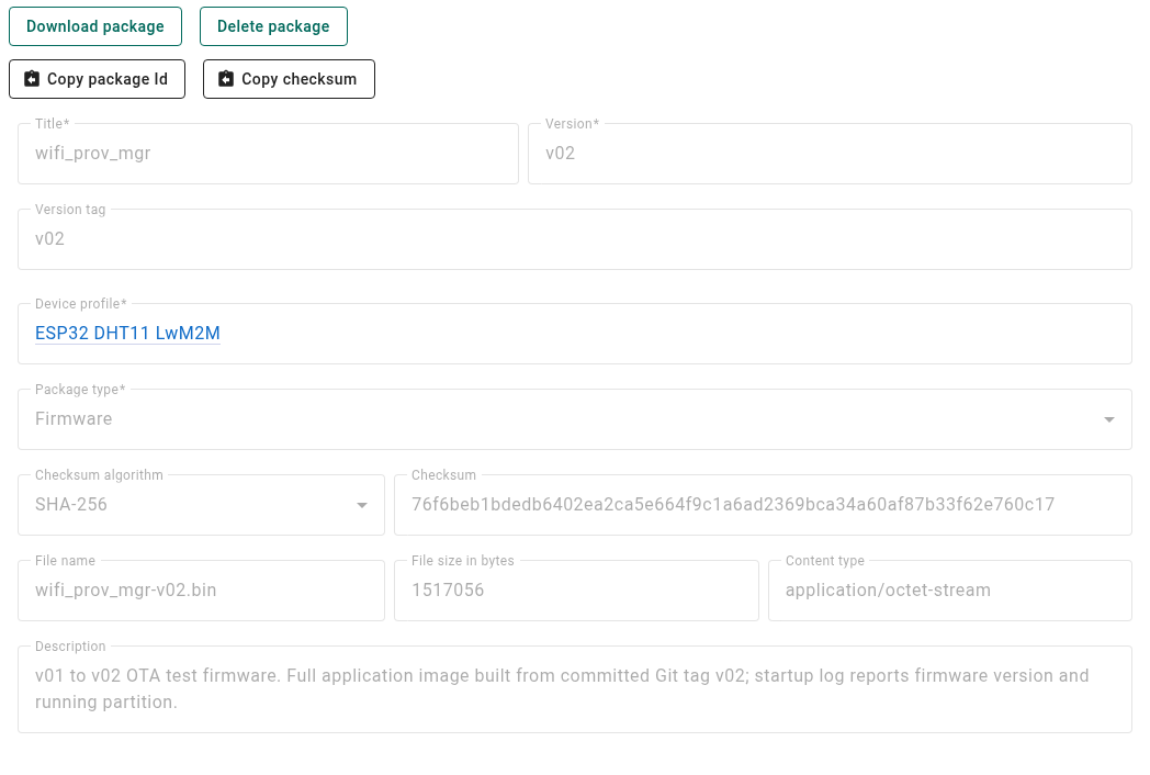 ThingsBoard Firmware package details for wifi_prov_mgr version v02